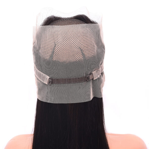 360 Transparent Lace Frontal Closure 22.5x4x2 With Adjustable Strap Virgin Straight Hair - Image 7